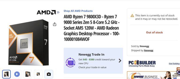 锐龙 7 9800X3D 处理器供不应求，AMD 承诺增产改善供货