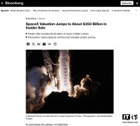 内部文件显示 SpaceX 将出售股份，使其估值跃升至约 3500 亿美元